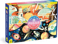 Mudpuppy Space Mission 100 Piece Double-Sided Puzzle – Two Fun Puzzles in One!, Colorful Illustrations of Your Favorite Cosmic Scenes, 22" x 16.5", Ages 6+