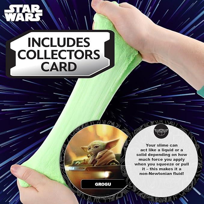 STAR WARS The Mandalorian Grogu Green Slime, 8oz Pre-Made Slime, Perfect for Goodie Bags & Desk Toys