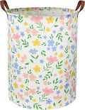 HIYAGON Girls Laundry hamper Baby Girl Hamper Kids Toy Storage Organizer Bins Gift Basket for Bedroom Decor(Flowers)