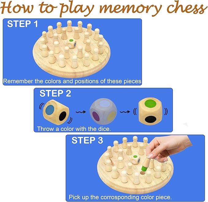 Easy Memory Games for Dementia Patients, Color Matching Dementia Activities for Seniors, Wooden Alzheimers Products for Elderly, Fidget Sensory Busy Board Gadgets Gifts