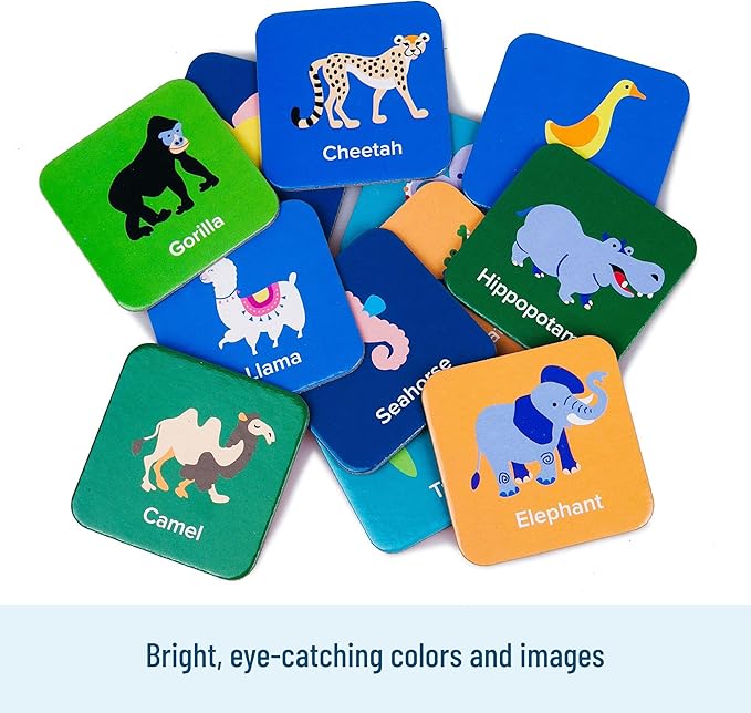 Wildkin Memory Matching Game – 18 Educational Pairs for Toddlers & Preschool - Animals