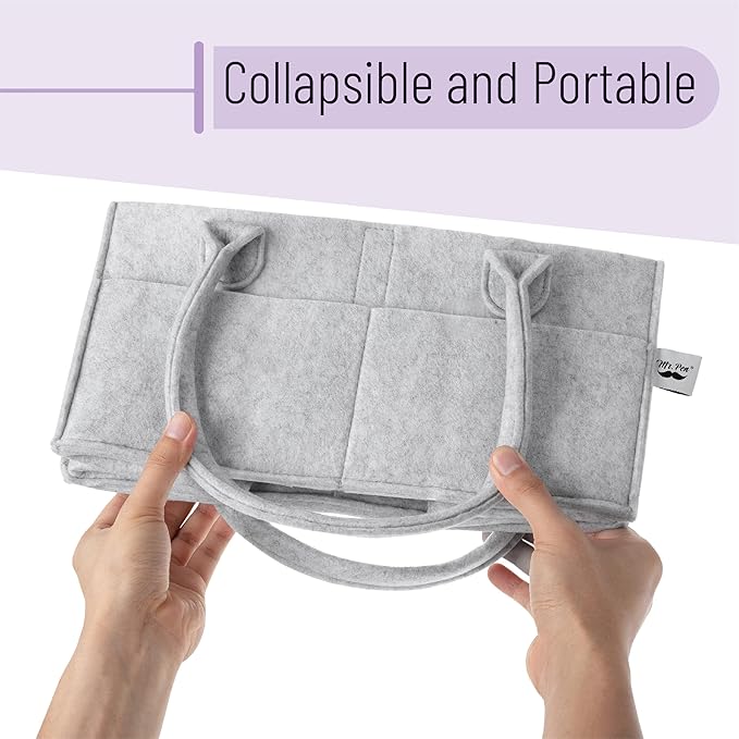 Mr. Pen- Baby Diaper Caddy Organizer, Gray, Medium, Nursery Storage Bin and Car Organizer for Diapers and Baby Wipes