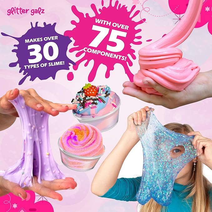 75 PCS Ultimate Slime Kit for Kids, Easter Butter Slime Making Set for Girls 6- 12, 36 Colors Premade Slime ,39 Add-ins to DIY, Glow in Dark ,Birthday Gifts & Party Favors for Girls & Boys Ages 10-12