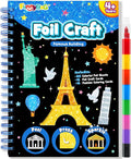 FUNNYB&G Foil Art Crafts for Kids Ages 4-8: Mother's Day 2026, Birthday Gift for Kids, Art and Crafts Supplies, Party Favors, Creative Toys for Kids 4 5 6 7 8 9 Years Old(Buildings)