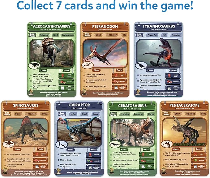 Skillmatics Guess in 10 Dinosaurs, Perfect for Boys, Girls, Kids, and Families Who Love Card Games, Toys, Travel Games, Gifts for Ages 8, 9, 10 & Up