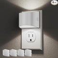 DORESshop LED Night Light[4 Pack], Night Lights Plug into Wall, 3 Level Brightness Adjustable Plug in Night Light, Dusk to Dawn Sensor Nightlights for Adults,Bedroom,Bathroom,Hallway, 5000K