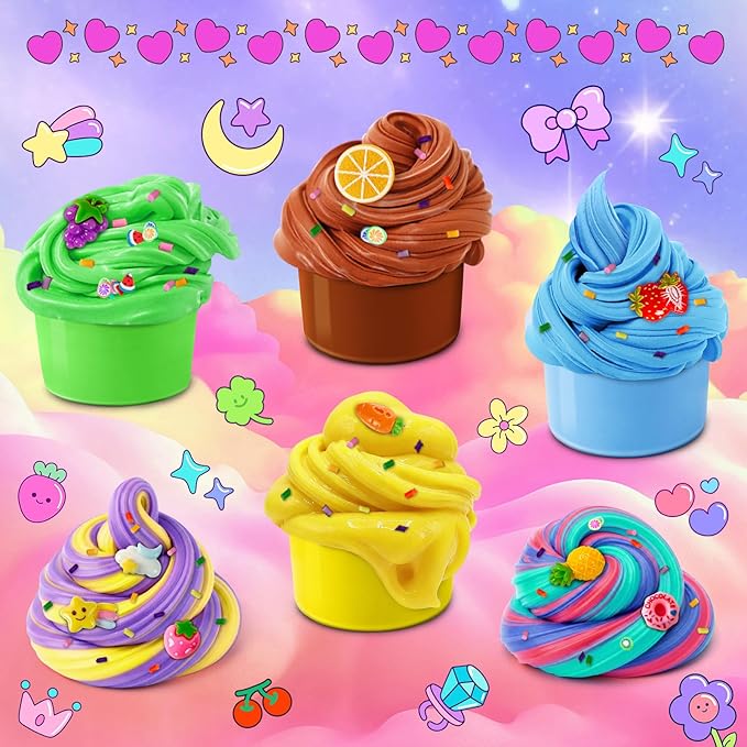 30 Pack Butter Slime Kit for Kids, Slime Toys for Boys & Girls, Scented DIY Slime Toy for Party Favor, Soft and Non-Sticky, Birthday Easter Gifts Prize for Girl Boys Kids 6 7 8 9 10 11 12