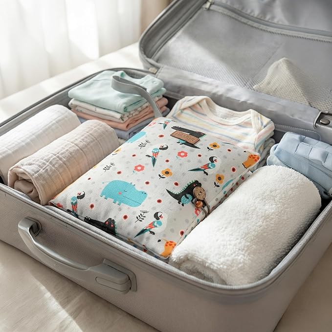 HAMUR Baby Diaper Bag Organizer – Travel-Friendly, Compact & Foldable | Stroller Pouch for Newborn Essentials – Must-Have for Boys & Girls (Animal)