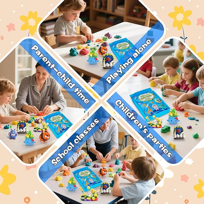 ifergoo Air Dry Clay, 36 Colors Magic Foam DIY Molding Clay for Slime add ins & Slime Supplies, Easy to use, Great Gift for Kids (Packaging May Vary)