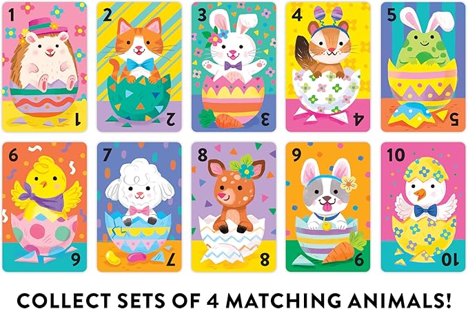Mudpuppy Go Hatch! – Easter Version of Classic Kids Go Fish Card Game with Cute Illustrations of Bunnies for Children Ages 4 and Up, 2-4 Players