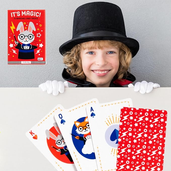 Mudpuppy It's Magic! – Animal Version of Classic Kids Card Tricks Card Game with Cute Illustrations of Animals for Children Ages 4 and Up, 2-4 Players