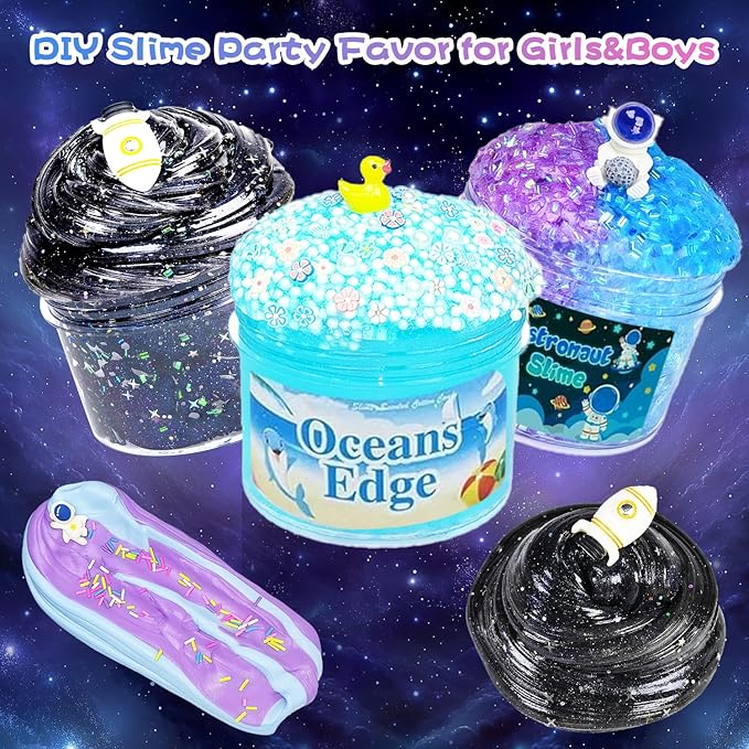 15 Packs Mixed Cloud Galaxy Butter Slime Kit,Non Sticky,Super Soft Sludge Toy,Birthday Gifts for Kids,Party Favor for Girls & Boys