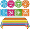 81PCS Mexican Fiesta Party Decorations Mexican Cinco De Mayo Party Decorations Supplies Mexican Disposable Paper Plates Napkins Mexico Plastic Tablecloth Fiesta Ware Dinnerware for Taco Party Decor