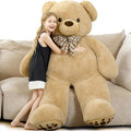 MorisMos 5 FT Big Teddy Bear, 5 Feet Huge Teddy Bears Stuffed Animals for Boyfriend Girlfriend Wife, Cuddly Gift Life Size Bear on Valentines Birthday, 59 Inch, Brown