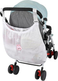 Accmor Universal Stroller Organizer, Large Storage Stroller Bag Fits for Uppababy, Nuna, Britax, Doona Strollers, Non-Slip Adjustable Storage Mesh Caddy Accessories for Stroller Crib