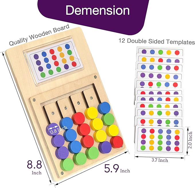 Memory Care Games for Seniors, Wooden Handhold Games for Elderly with Dementia, Large Dementia Activties for Patients, Easy Cognitive Alzheimers Products Puzzle Maze Matching Board Gifts