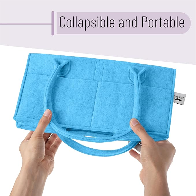 Mr. Pen- Baby Diaper Caddy Organizer, Blue, Nursery Storage Bin and Car Organizer for Diapers and Baby Wipes