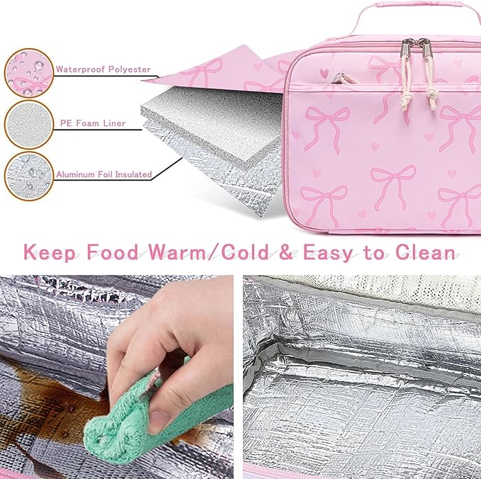 LOIDOU Lunch Box for Kids Boys Girls Insulated Lunch Bag Thermal Meal Tote Reusable Lunch Pail Bags for School Travel