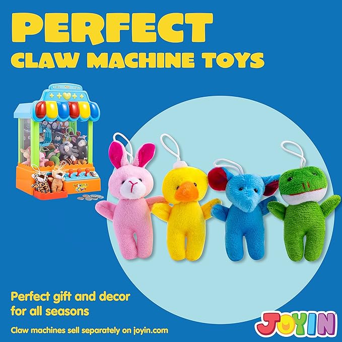 JOYIN 24 Pcs Mini Animal Plush Toys (24 Units 3" Each), Stuffed Animal Bulk for Kids Birthday Party Favors, Presents, Pinata Fillers, Goodie Bag Fillers, School Prizes, Carnival Treasure Box Toys