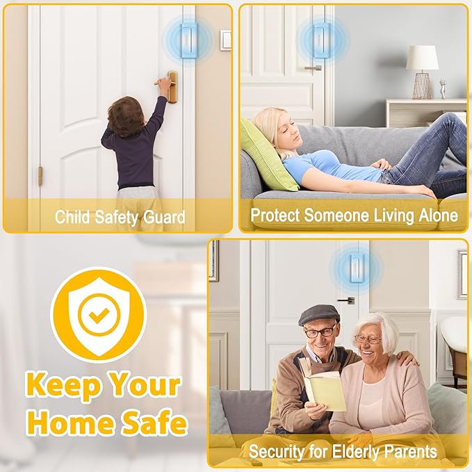 Home Security Door Locks 2 Pack, Metal Door Reinforcement Locks, 3" Withstands 1000 lbs of Impact for Inward Swing Doors, Defender Door Locks for Kids Safety, Prevent Unauthorized Entry (White)