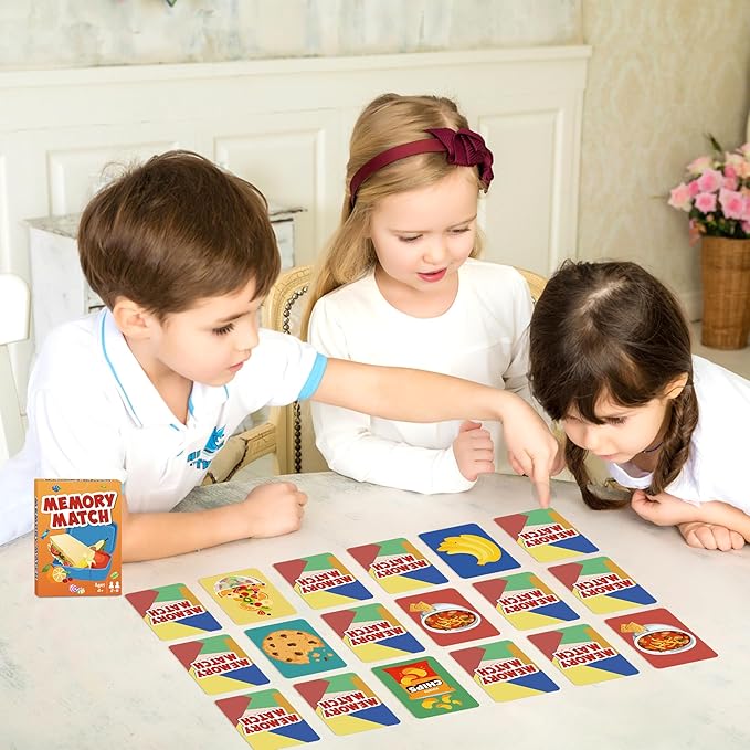 Card Games,Fun Card Game for Kids Ages 4-8,Classic Interactive Games for Kids Toddlers and Adults,Perfect for Stocking Stuffers Gifts,Family Game Night Travel and Party Games(Slap Jack&Memory Match)