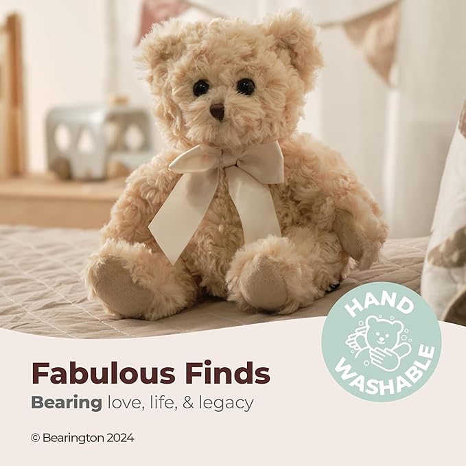 Bearington Lil' Tate Classic Teddy Bear Stuffed Animal - 12" Baby Bear Plush Toy with Soft Fur and Vintage Design - Adorable Bears Stuffed Animals for Girls and Boys - Gift for Kids