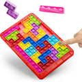 Power Your Fun Pop Puzzle Popper Fidget Game - 27pc Jigsaw Puzzle Game Pop Push It Bubble Sensory Fidget Toys for Learning, Stress Relief Silicone Push It Popper Board for Kids and Adults (Red)