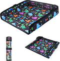 COOLBEBE Airplane Tray Table Cover Foldable Travel Tray Cover for Toddlers 1-3 Universal Fit for Airplane, Car Seat, High Chair Machine Washable, Portable Black Dinosaur