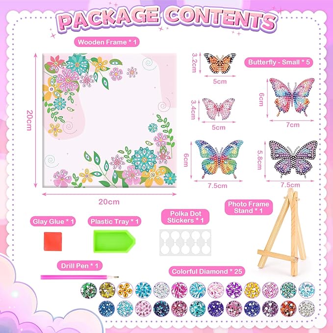 Craft Kits for Kids Ages 8-12, Diamond Art Kits for Kids, Gifts for 6-8-10 Year Old Girls, Fun Arts and Crafts Gifts Toy for Girl Activities Gem Art Kit, Best Birthday Gift for Girl Adult Room Decor