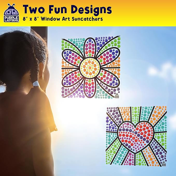 SUNGEMMERS DIY Gem-Sticker Window Diamond Art Suncatcher Kits - Summer Toys for Children, Birthday Gifts for 6 7 8 9 10 11 12 Year Old Girls & Boys, Fun Arts & Crafts for Kids Ages 8-12 6-8
