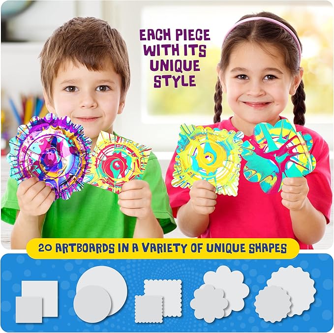 Dan&Darci Paint Spin Art Machine Kit for Kids - Gifts for Girls - Arts & Crafts for Boys, Girls - Art Craft Set for 6-9 Year Old Boy - Painting Spinner Toys - Birthday Gift Ideas for Ages 6-12