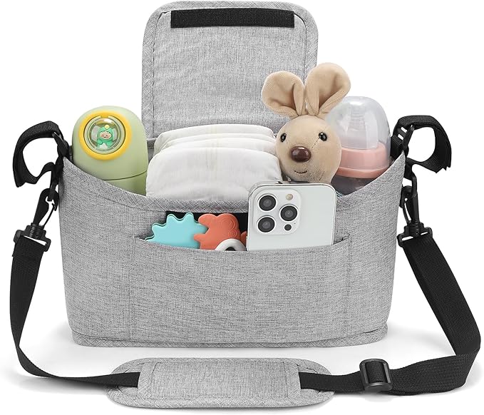 Accmor Universal Stroller Organizer, Stroller Bag Caddy Organizer, Stroller Organizer Accessories for Uppababy, Baby Jogger, Nuna, Doona, Britax Strollers