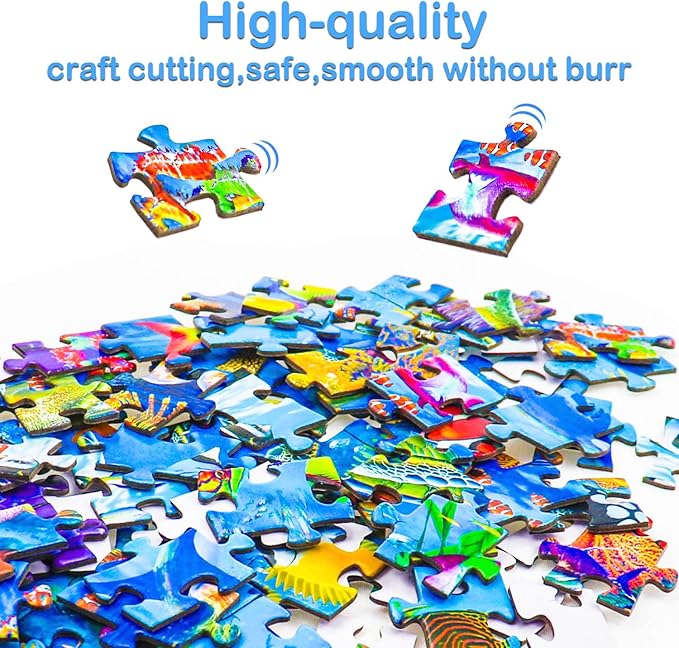 Puzzles for Kids Ages 6-8 8-10 Year Old - Ocean Underwater World, 200 Pieces Jigsaw Puzzles for Kids, Learning Educational Toys for Boys and Girls
