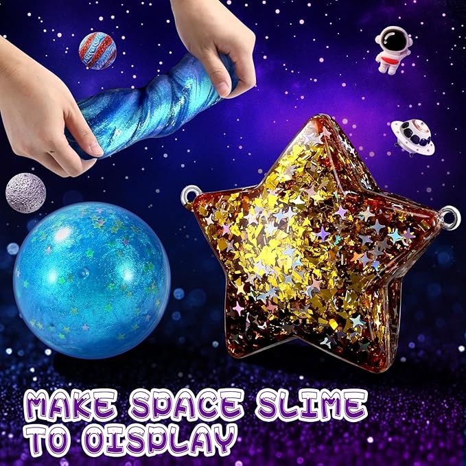 Large Slime Kit, Sparkling,Multi-Color Sensory Putty for Kids Glimmer, Crunchy, Foam, Jelly Cubes Slime, Creative and Endless Fun, Stress Relief Therapy Toys, Party Favors for Kids, for Girl Boys