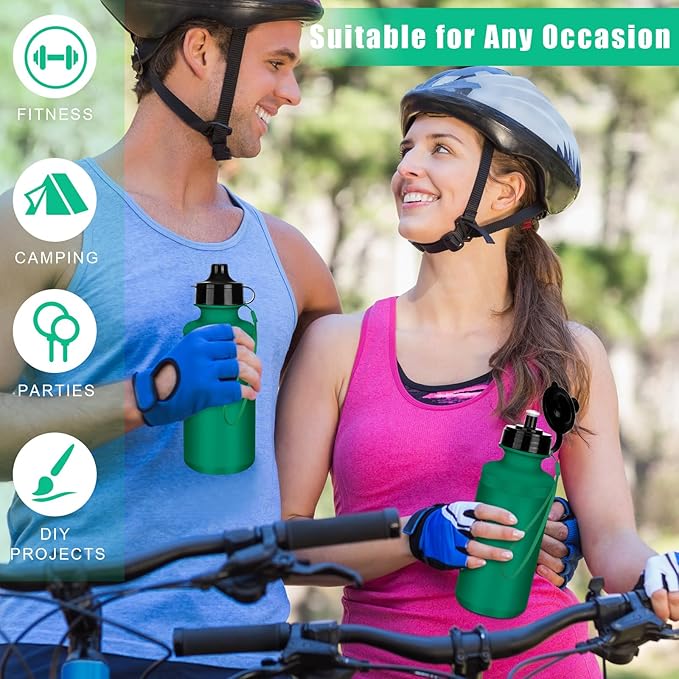 Zubebe 36 Pcs Sports Water Bottles Bulk Squeeze Reusable Bpa-free Plastic Water Bottles End of the Year Gifts Summer Gifts for Students School Travel Hiking Cycling Event Team Gift