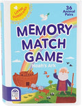 Memory Matching Game for Kids Ages 3+ – Memory Card Game with 72 Large Thick Cards, Preschool Learning Game (Noah's Ark)