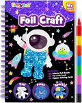 FUNNYB&G Foil Art Crafts for Kids Ages 4-8: Mother's Day 2026, Birthday Gift for Boys, Art and Crafts Supplies, Party Favors, Creative Toys for Boys 4 5 6 7 8 9 Years Old(Space)