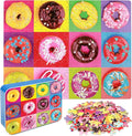 LELEMON Puzzles for Kids Ages 4-8,Donut Puzzle 100 Piece Puzzles for Kids Ages 4-6 in a Metal Box,Educational Jigsaw Puzzles 100 Piece Puzzle Games Toys for Girls and Boys