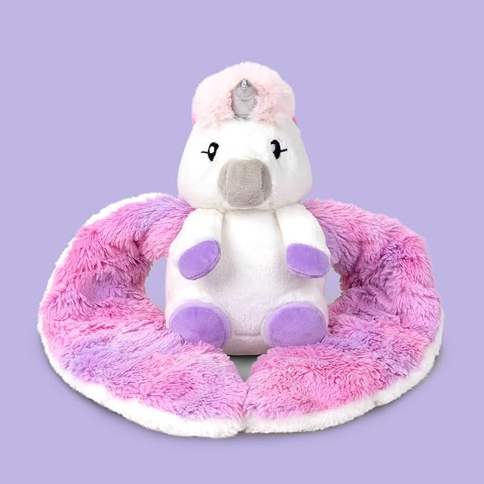 HUGIMALS Hugarounds Echo the Unicorn 2.5 lb Microwaveable Weighted Plush Neck & Shoulder Wrap | Soothing, Comforting Hugs for Self-Care & Relaxation | Unscented for Ages 2+