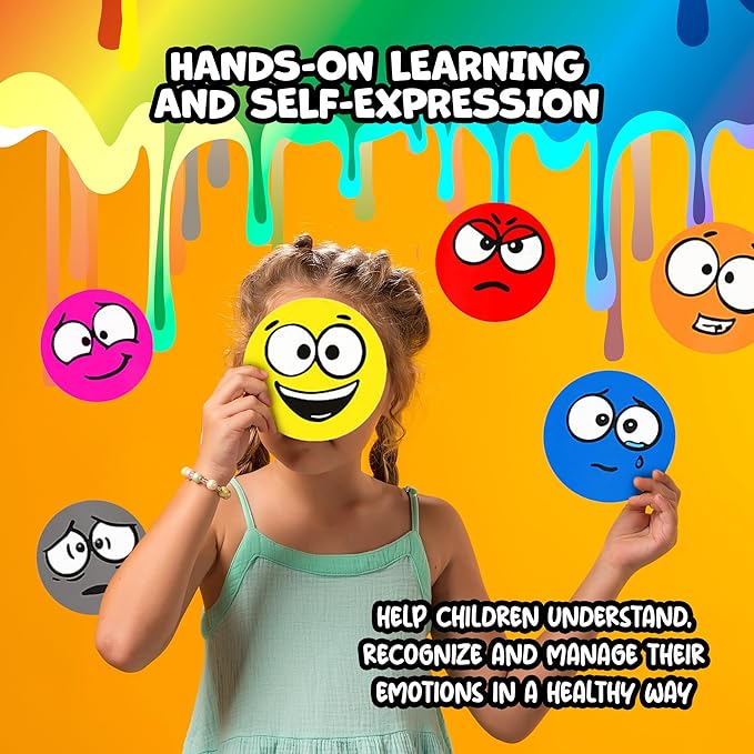A Little Spot Slimy Pots Slime Toy Set, 8 Sensory Slime Pots for Kids, Social Emotional Learning Slime Kit, Calm Down Sensory Toys for Classroom or Home, Ages 3+