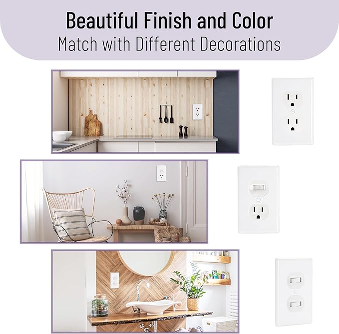 Bates- Duplex Wall Plate, 2 Pack, Red, Electrical Outlet Cover Plates, Wall Outlet Cover