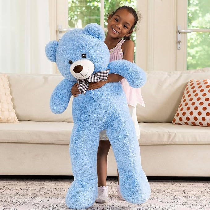 MaoGoLan Giant Teddy Bear Plush Toy - Ultra Soft & Cute Large Stuffed Animal 39 inches, Perfect for Baby Showers, Birthdays, Valentine Day Gifts (Kids, Couples, Family),Blue