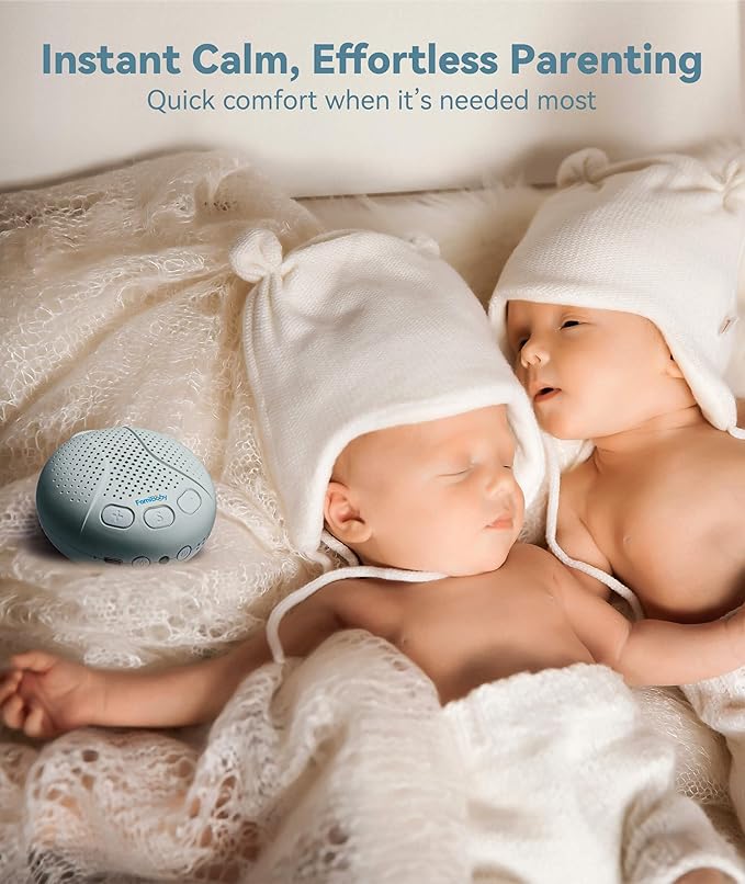 White Noise Machine for Babies and Kids - Baby Sleep Soother | Portable Sound Machine with Night Light for Nursery | 16 Soothing Sounds | Shush | Travel | Registry Gift | Baby Shower