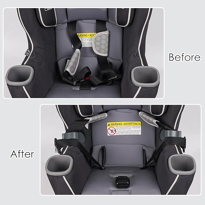 Car Seat Strap Organizer Clip – Keep Harness Straps Neat & Easily Accessible – Prevents Twisting & Tangling – Universal Fit for Infant, Toddler, and Booster Seats – Quick Installation (Grey)