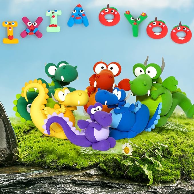 Ixiaoyoo Air Dry Clay, 100 Colors Modeling Clay for Kids, Safe & Non-Toxic, DIY Model Art & Crafts Toys with Sculpting Tools, Home Party Favors, Birthday Toys Gift for Ages 3-12 Boys & Girls