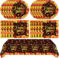 41 PCS Fall theme Thanksgiving Party Supplies Kit,Happy Friendsgiving Tableware Include Dessert Plates, Napkins,Tablecloth Autumn Harvest Disposable Dinnerware For Autumn Thanksgiving Party