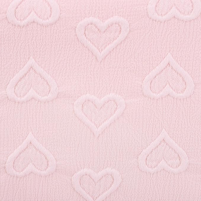 Quilted Baby Diaper and Wipes Pouch Portable Mommy Bag for Stroller Reusable Wipes Pouch with Lanyard (Pink Heart)
