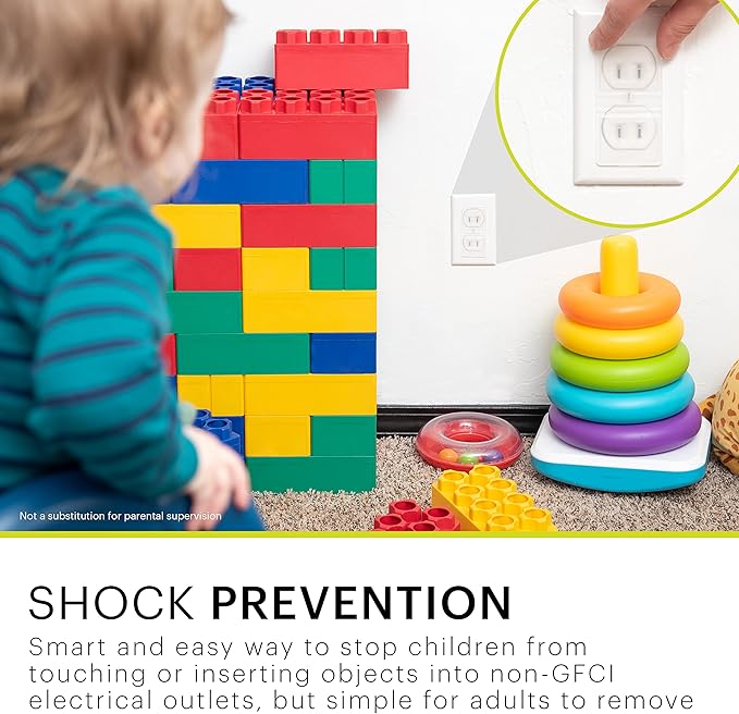 Power Gear Flexible Outlet Covers Baby Proofing Child Proof Plug Covers for Electrical Outlets Easy Install Outlet Plug Covers UL Listed Shock Prevention Clear 74749 30 Count