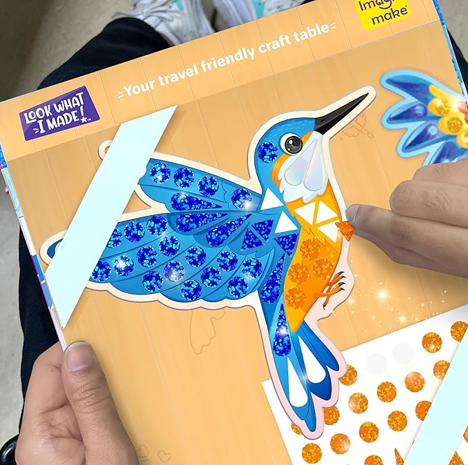 Imagimake Mirror Mosaic Birds Art Set |DIY Craft Kits | Foil Stickers for Boys |Activities for Kids Ages 3-5 | Art Kit for Toddlers | Crafts for Kids Ages 4-8 | 3,4,5,6,7 Year Old Girl Birthday Gift
