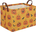 Rectangular Halloween Basket,Trick or Treat Basket for Boys and Girls,Waterproof collapsible storage box,Halloween Decor,Gift box(Halloween pumpkin)
